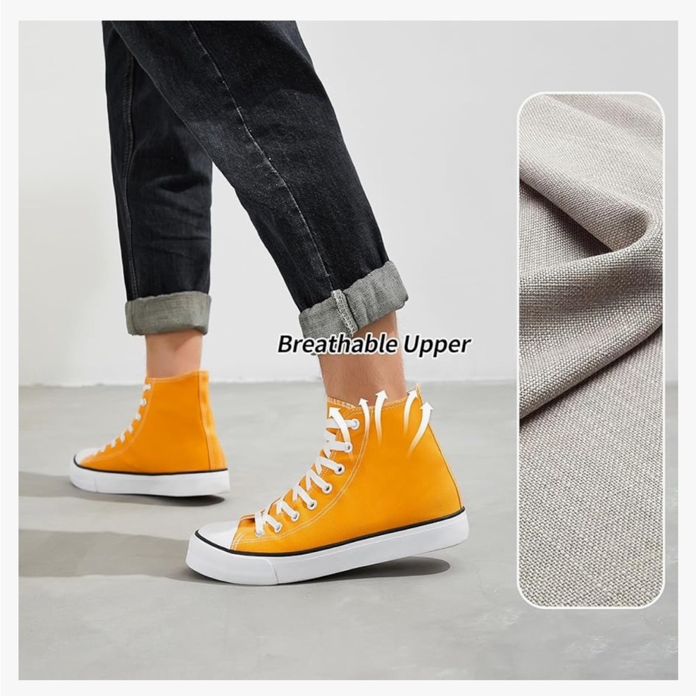 High Top Canvas Sneakers- Size 8.5 M